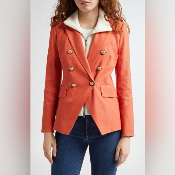 Veronica Beard Miller Stretch-Linen Dickey Jacket 4 - Picture 3 of 12